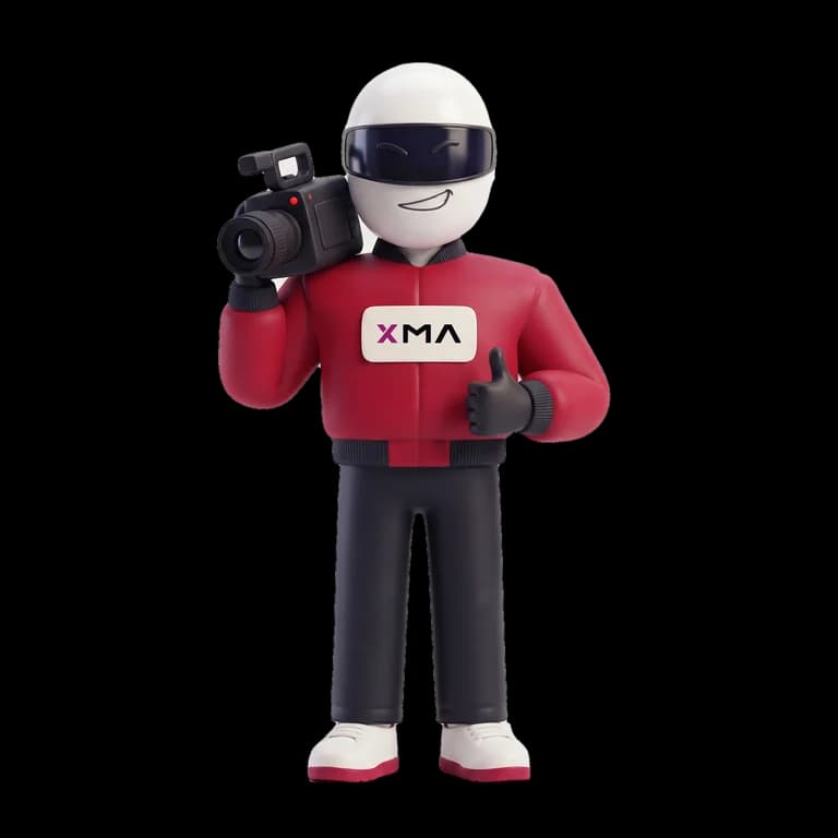 Videographer at XMA, illustrated